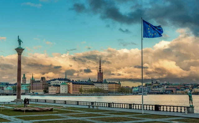 Stockholm skyline view illustrating the strategic planning required for healthcare operations cost reduction.
